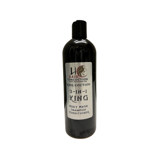 King 3-in-1 Body Wash, Shampoo, Conditioner