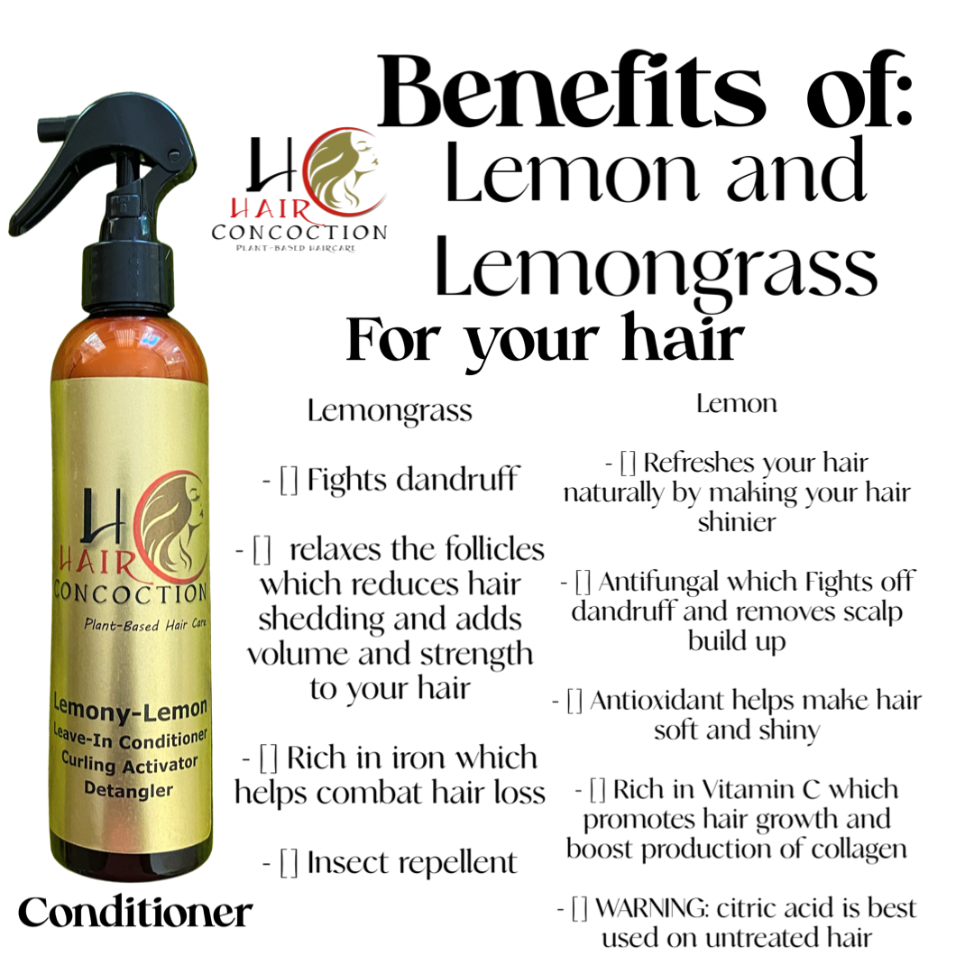 Lemony-Lemongrass Leave-In Conditioner Detangler Curl Activator